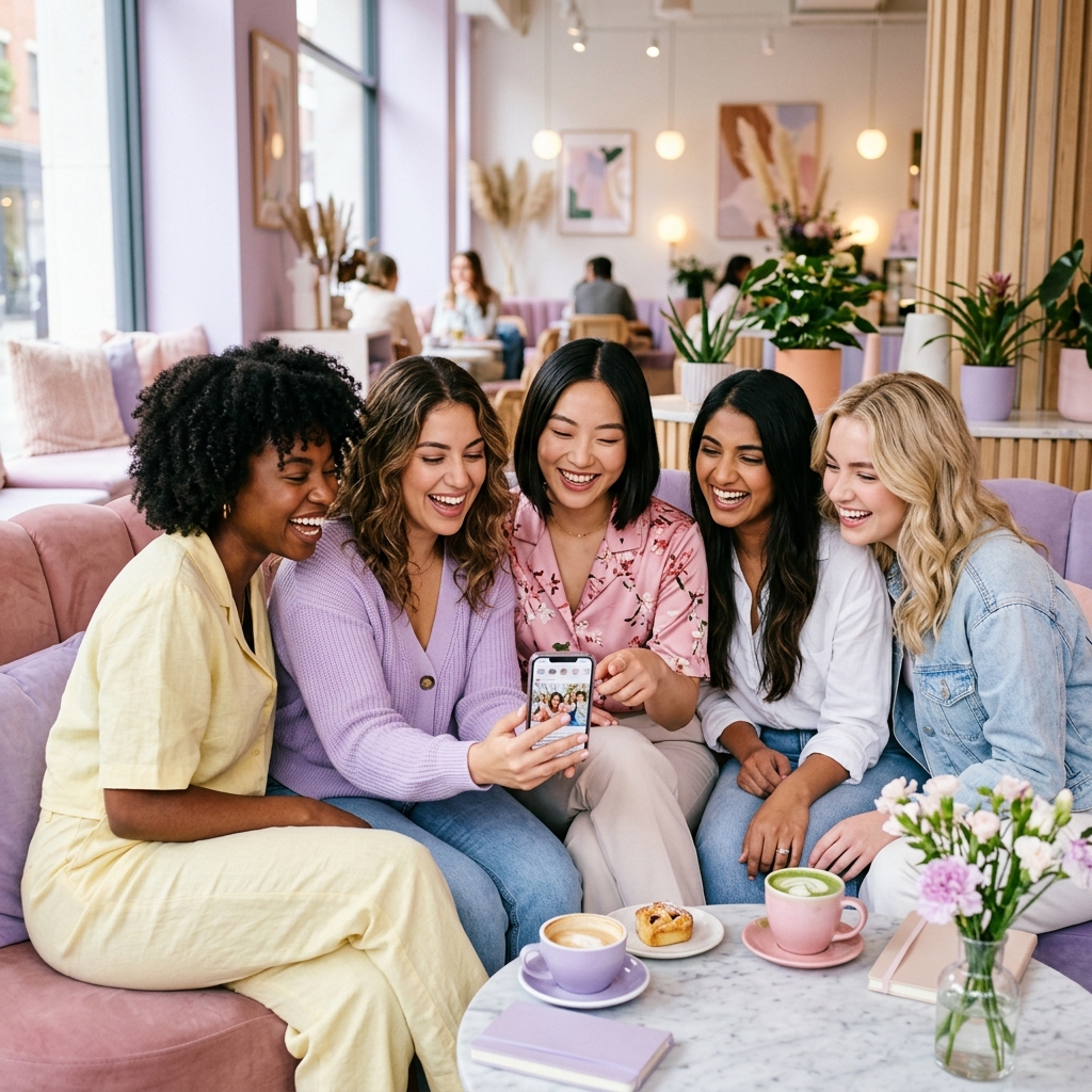 Women laughing and supporting each other